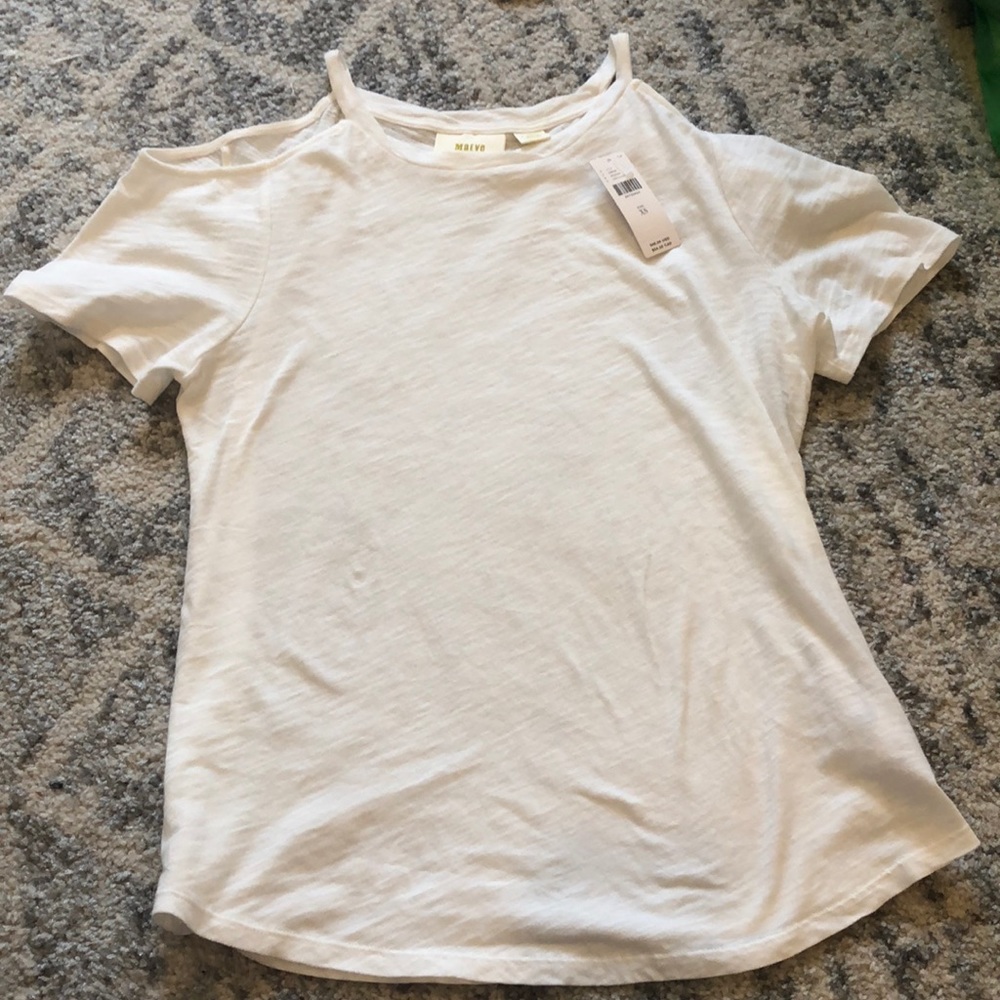 Anthropologie open shoulder tee
